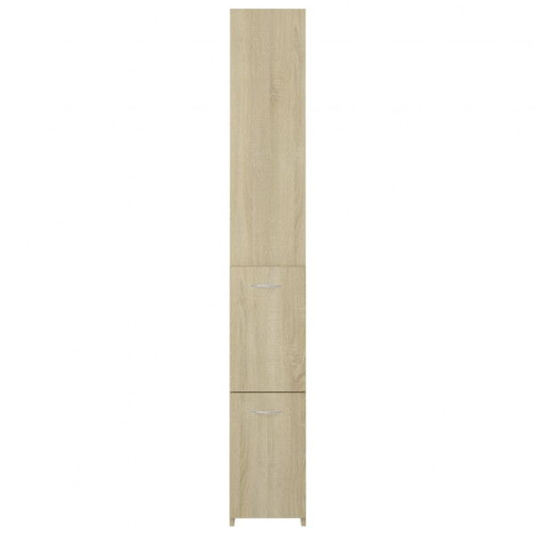 Armario de baño madera contrachapada roble Sonoma 25x26.5x170cm M 4