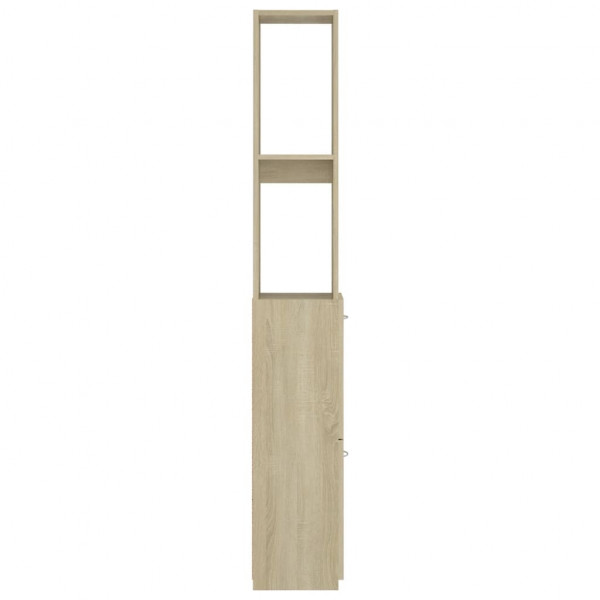 Armario de baño madera contrachapada roble Sonoma 25x26.5x170cm M 5