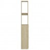 Armario de baño madera contrachapada roble Sonoma 25x26.5x170cm 5