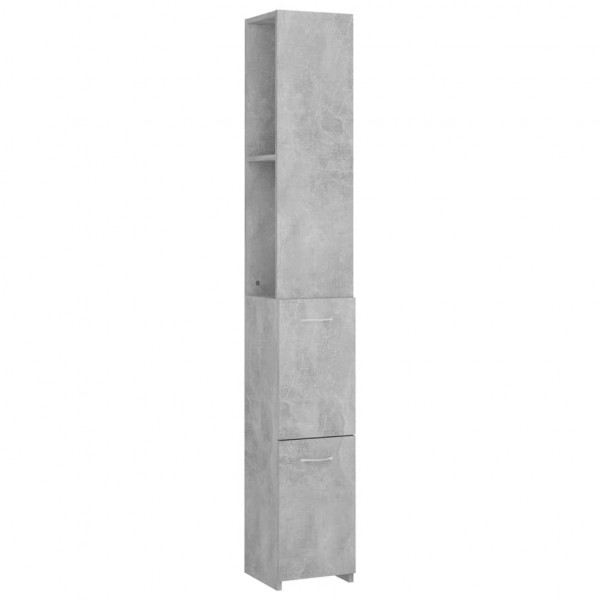 Armario baño madera contrachapada gris hormigón 25x26.5x170 cm M 2