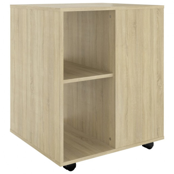 Armario con ruedas madera contrachapada roble Sonoma 60x53x72cm M 2