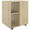 Armario con ruedas madera contrachapada roble Sonoma 60x53x72cm 2