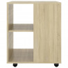 Armario con ruedas madera contrachapada roble Sonoma 60x53x72cm 5
