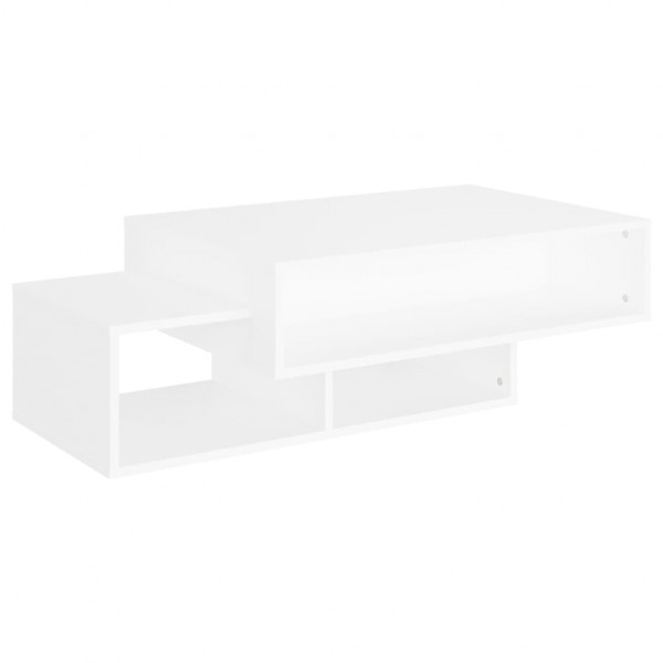 Mesa de centro madera contrachapada blanco 105x55x32 cm M 2