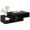 Mesa de centro de aglomerado negro con brillo 105x55x32 cm 4