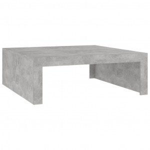 Mesa de centro de aglomerado gris hormigón 100x100x35 cm H