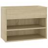 Banco zapatero madera contrachapada roble Sonoma 60x30x45 cm 2