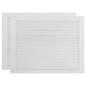 Portas de armário 2 pcs design de persiana pinho maciço branco H