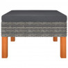 Set de muebles de jardín 7 pzas ratán sintético eucalipto gris 3