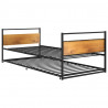 Estrutura de cama de puxar 90x200 cm metal preto 3