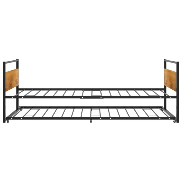 Estrutura de cama de puxar 90x200 cm metal preto M 5