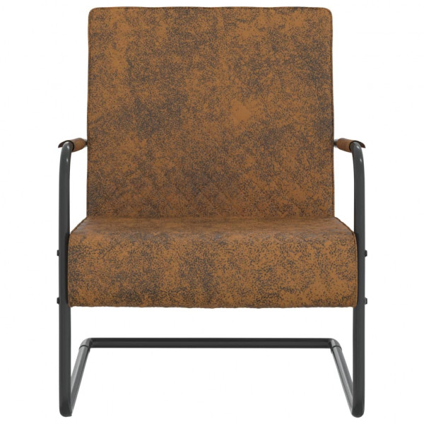 Cadeira cantilever tecido castanho M 3