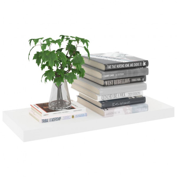 Estante flotante de pared MDF roble y blanco 60x23.5x3.8 cm M 3