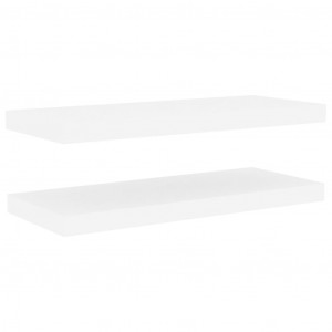 Prateleiras parede 2 pcs 60x23.5x3.8 cm MDF carvalho e branco H