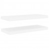 Prateleiras parede 2 pcs 60x23.5x3.8 cm MDF carvalho e branco 2