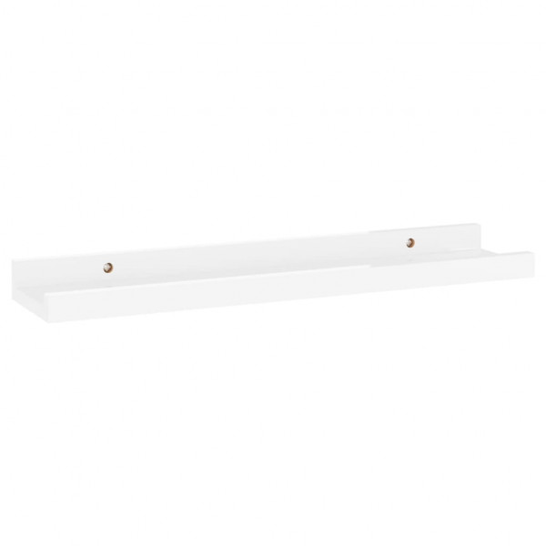Prateleiras de parede 2 pcs 40x9x3 cm branco brilhante M 5
