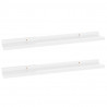 Estantes de pared 2 unidades blanco brillo 60x9x3 cm 2