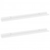 Estantes de pared 2 unidades blanco brillo 80x9x3 cm 2