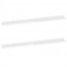 Estantes de pared 2 unidades blanco brillo 100x9x3 cm 2