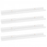 Prateleiras de parede 4 pcs 60x9x3 cm branco brilhante 2