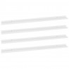 Estantes de pared 4 unidades blanco brillo 115x9x3 cm 2