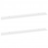 Prateleiras de parede 2 pcs 100x9x3 cm branco 2