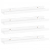 Estantes de pared 4 unidades blanco 40x9x3 cm 2