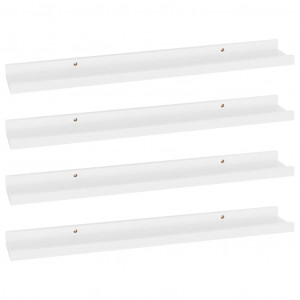 Prateleiras de parede 4 pcs 60x9x3 cm branco H