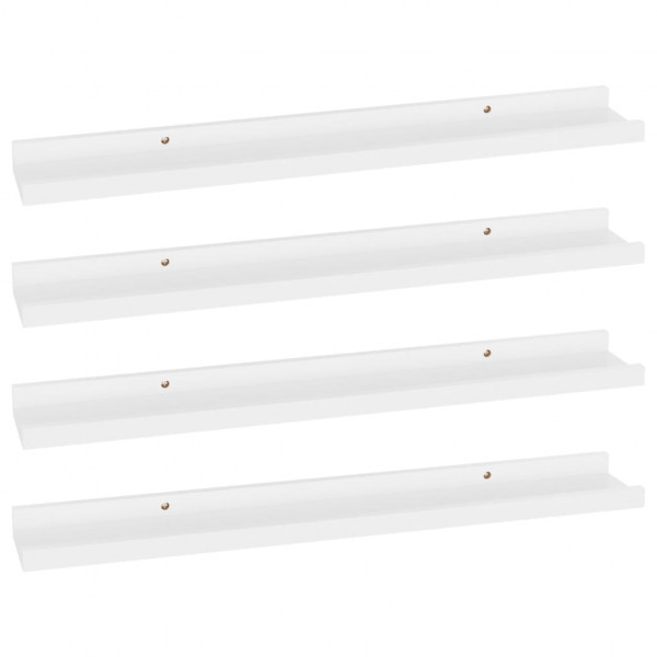 Prateleiras de parede 4 pcs 60x9x3 cm branco M 2