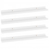 Estantes de pared 4 unidades blanco 60x9x3 cm 2