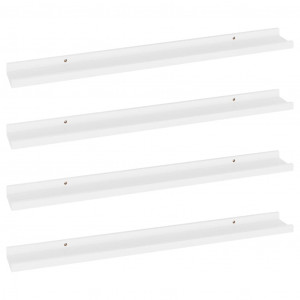 Prateleiras de parede 4 pcs 80x9x3 cm branco H