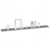 Prateleiras de parede 4 pcs 115x9x3 cm cinzento 3