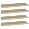 Prateleiras de parede 4 pcs 40x9x3 cm carvalho sonoma 2