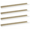 Prateleiras de parede 4 pcs 60x9x3 cm branco e carvalho sonoma 2