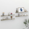 Prateleiras de parede 4 pcs 80x9x3 cm cinzento cimento 1