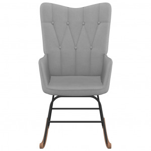 Cadeira de baloiço tecido cinzento-claro H