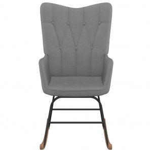 Silla mecedora de tela gris oscuro H