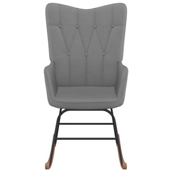 Cadeira de baloiço tecido cinzento-escuro M 2