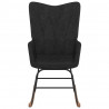 Silla mecedora de tela negra 2