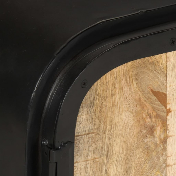 Mueble para TV de madera maciza de mango rugosa 110x30x45 cm M 2