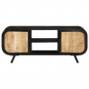 Mueble para TV de madera maciza de mango rugosa 110x30x45 cm 4