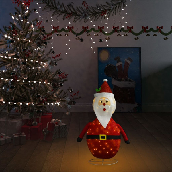 Pai Natal decorativo com luz LED tecido de luxo 60 cm M 3