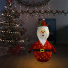 Papá Noel de Navidad decorativo con LED tela lujosa 120 cm 3