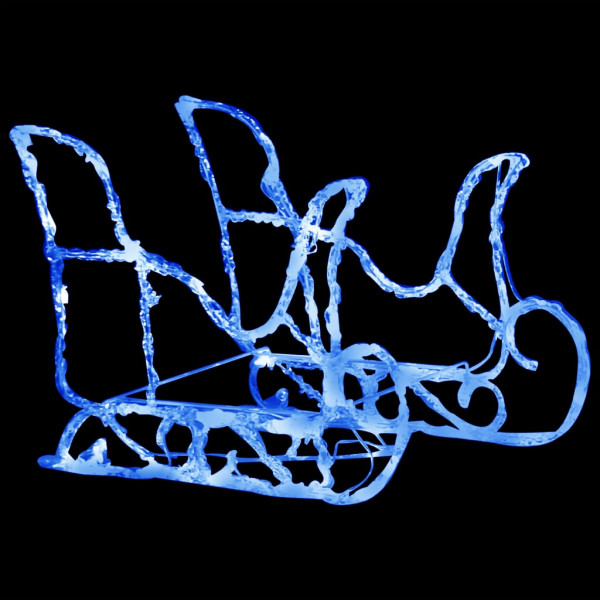 Reno y trineo adorno navideño 160 LEDs acrílico 130 cm M 4