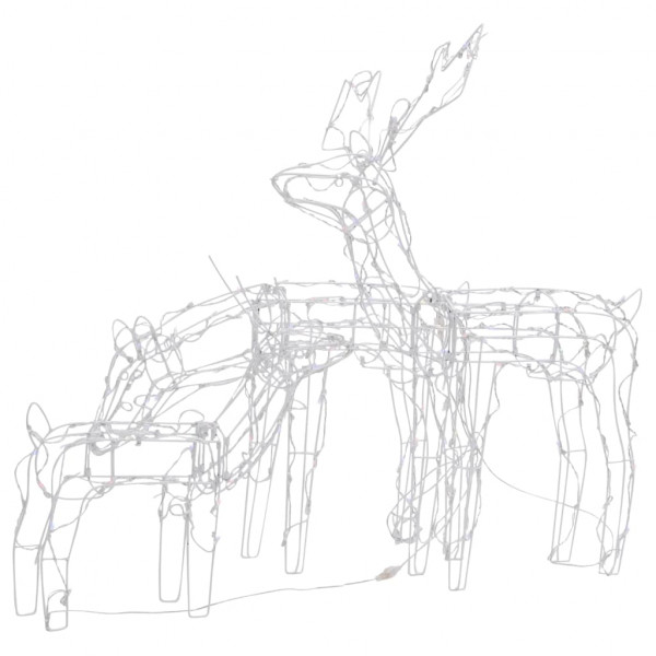 Renos de Navidad de luces 229 LEDs 3 piezas M 5