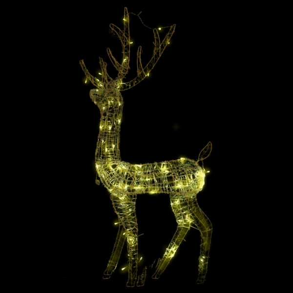 Adorno reno de Navidad acrílico blanco cálido 140 LEDs 120 cm M 4