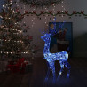 Ornamentação de rena de Natal acrílico azul 140 LEDs 120 cm 1