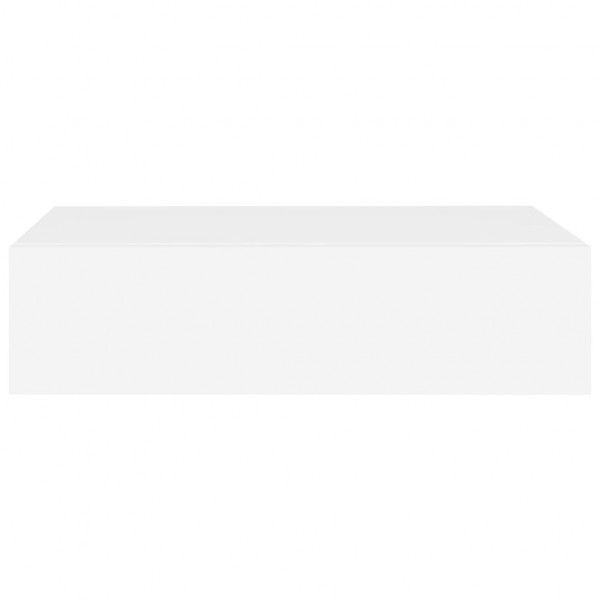 Estante con cajón de pared MDF blanco 40x23.5x10 cm M 4