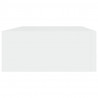 Estante con cajón de pared MDF blanco 40x23.5x10 cm 5