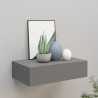 Estante con cajón de pared MDF gris 40x23.5x10 cm 1